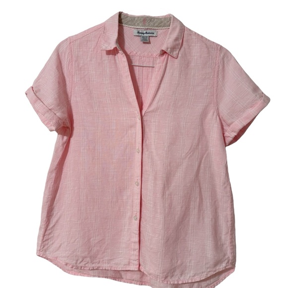 100% Linen Tommy Bahama Oversized Costalina V-Neck Button Down Camp Shirt XS - Picture 1 of 7
